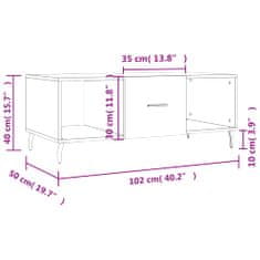 Vidaxl Konferenčný stolík čierny 102x50x40 cm kompozitné drevo