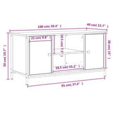 Vidaxl TV skrinka sivý dub sonoma 100x40x50 cm spracované drevo