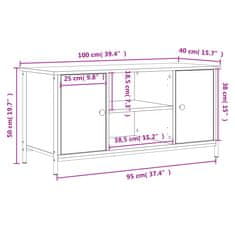 Vidaxl TV skrinka čierna 100x40x50 cm spracované drevo