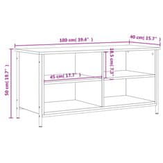 Vidaxl TV skrinka čierna 100x40x50 cm spracované drevo