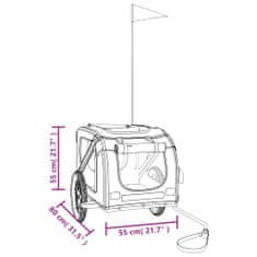 Vidaxl Cyklovozík pre zvieratá, čierny, oxfordská látka, železo