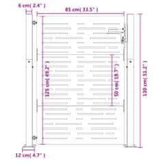 Petromila vidaXL Záhradná brána 105x130 cm kortenová oceľ dizajn štvorca