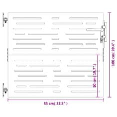 Vidaxl Záhradná brána 85x100 cm kortenová oceľ dizajn štvorca