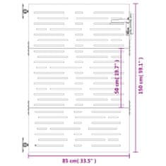 Petromila vidaXL Záhradná brána 85x150 cm kortenová oceľ dizajn štvorca