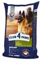 Club4Paws Premium CLUB 4 PAWS PREMIUM "SCOUT" KOMPLETNÉ SUCHÉ KRMIVO PRE PRACUJÚCE DOSPELÉ PSY VEĽKÝCH A STREDNÝCH PLEMIEN 14 KG + DARČEK 5KG KRMIVO!