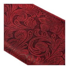PAOLO PERUZZI Dámska kvetinová kožená peňaženka červená