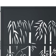 Petromila vidaXL Záhradná brána, antracitová 105x80 cm, oceľ, bambusový dizajn