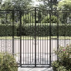 Petromila vidaXL Záhradná brána čierna 121x8x180 cm kované železo 