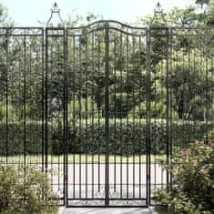 Petromila vidaXL Záhradná brána čierna 121x8x200 cm kované železo