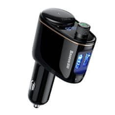 BASEUS S-06 Bluetooth transmiter autonabíjačka 2x USB, čierna