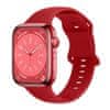 Smooth Silicone remienok na Apple Watch 38/40/41mm, red