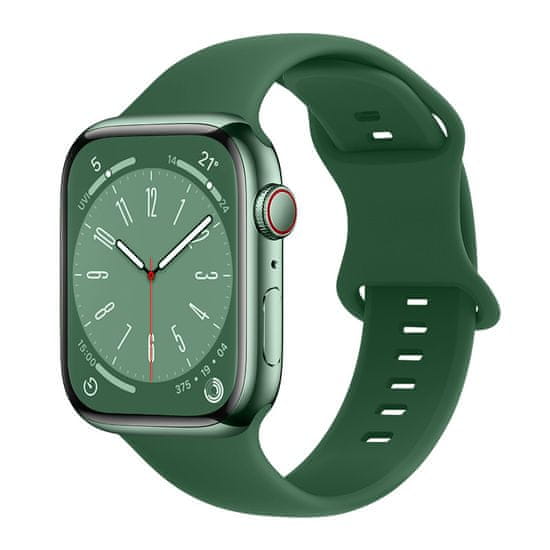 BStrap Smooth Silicone remienok na Apple Watch 42/44/45mm, grass