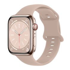 BStrap Smooth Silicone remienok na Apple Watch 38/40/41mm, sand pink