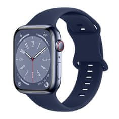 BStrap Smooth Silicone remienok na Apple Watch 38/40/41mm, navy blue