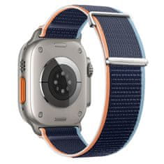 BStrap Velcro Nylon remienok na Apple Watch 42/44/45mm, navy blue