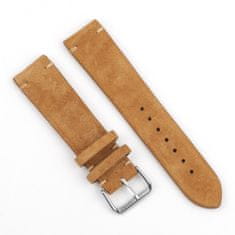 BStrap Suede Leather remienok na Xiaomi Watch S1 Active, brown