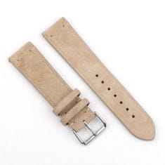 BStrap Suede Leather remienok na Xiaomi Watch S1 Active, beige