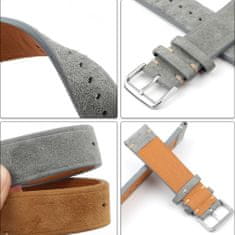 BStrap Suede Leather remienok na Xiaomi Amazfit GTR 42mm, gray