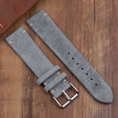 BStrap Suede Leather remienok na Xiaomi Amazfit GTR 2 / GTR 47mm, gray