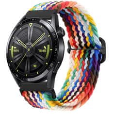 BStrap Elastic Nylon remienok na Samsung Galaxy Watch 3 41mm, rainbow