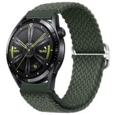 BStrap Elastic Nylon remienok na Xiaomi Amazfit GTS, olive green