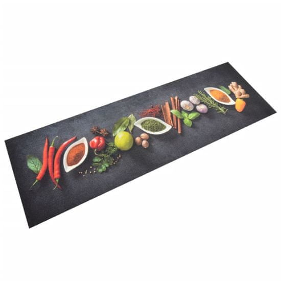 Vidaxl Kuchynský koberec umývateľný Spices 60x180 cm zamat