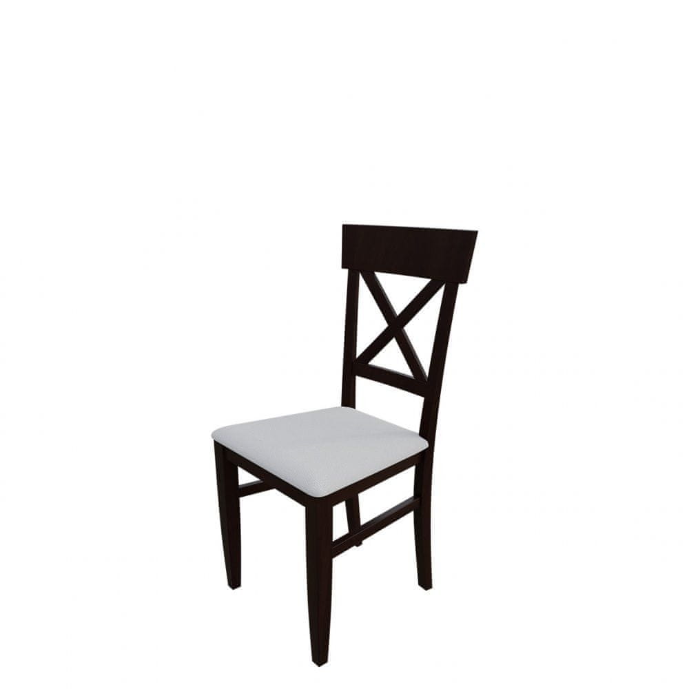 Veneti Jedálenská stolička MOVILE 39 - orech / biela ekokoža