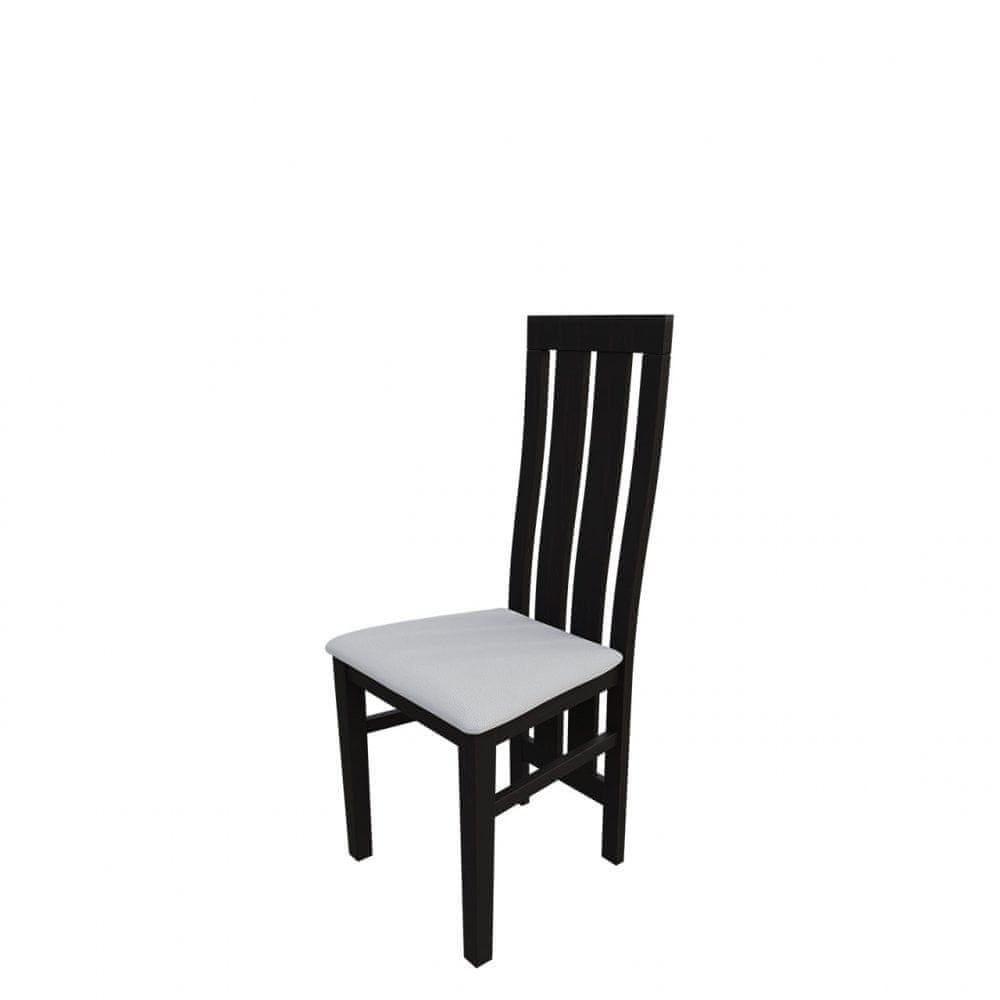 Veneti Jedálenská stolička MOVILE 42 - wenge / biela ekokoža