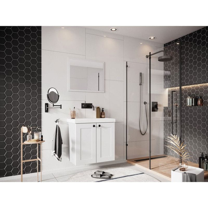 Veneti Kúpeľňový nábytok s umývadlom SYKE 5 - biely + sifón a batéria Platino ZDARMA