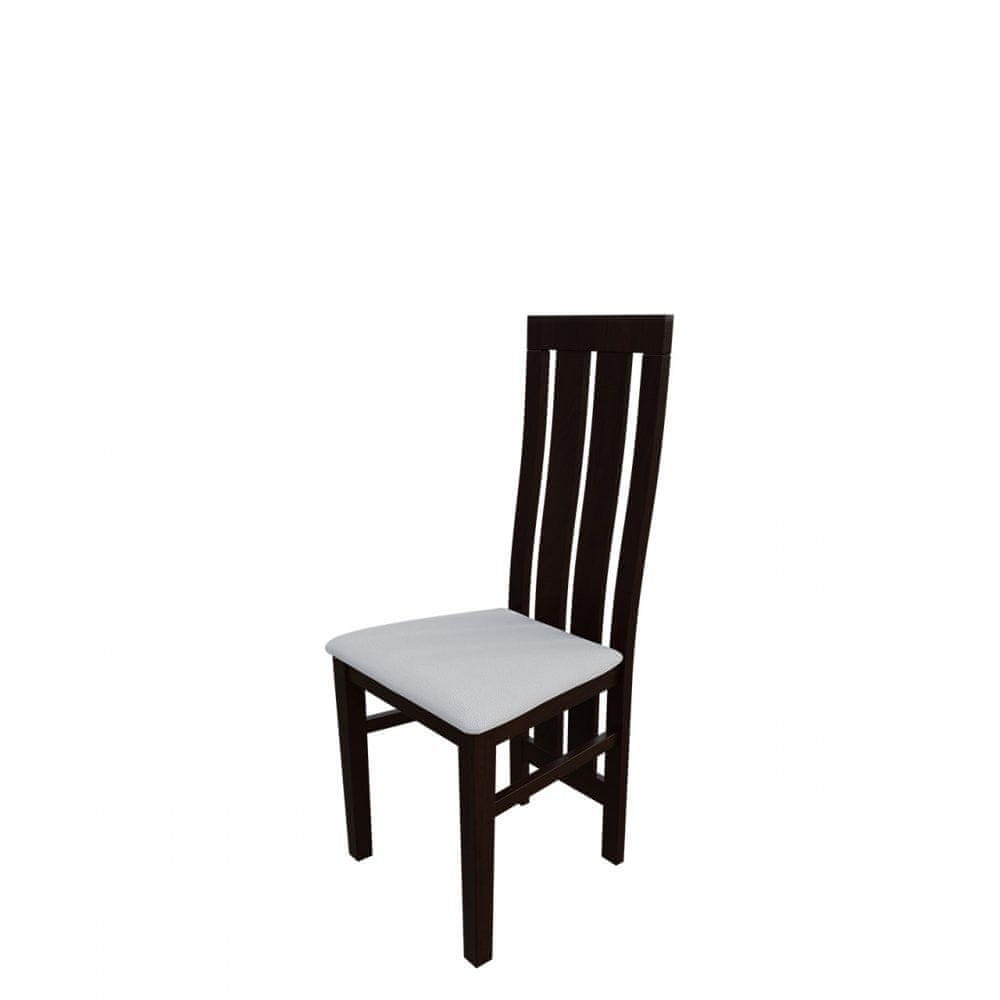 Veneti Jedálenská stolička MOVILE 42 - orech / biela ekokoža