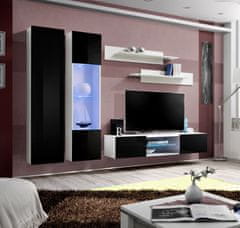 Veneti Nábytok do obývacej izby FREYA 5 - biela / čierna
