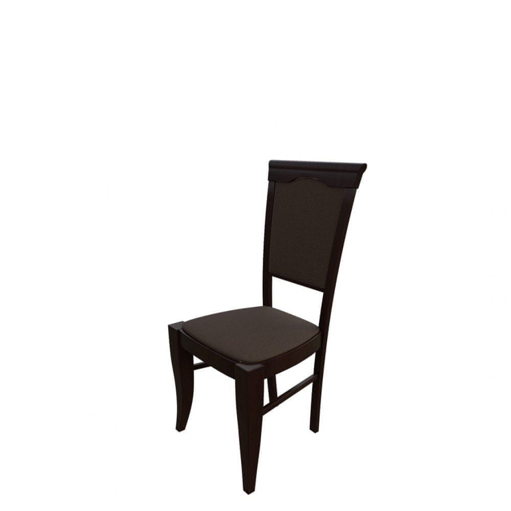 Veneti Čalúnená jedálenská stolička MOVILE 1 - orech / tmavá hnedá 1