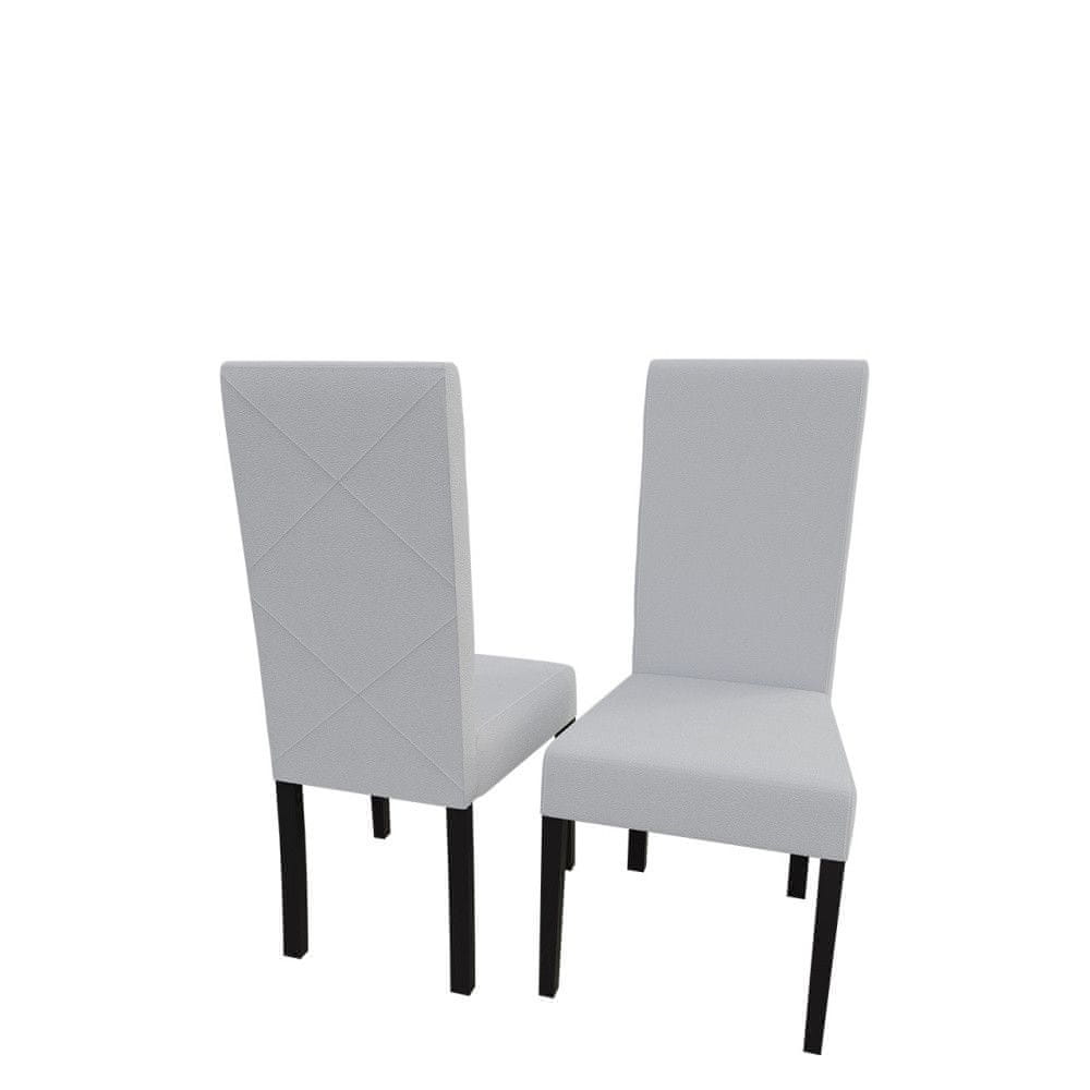 Veneti Jedálenská stolička MOVILE 4 - wenge / biela eko koža