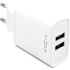 FIXED Adapter, 2xUSB, Lightning, biela