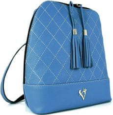 VegaLM Dámsky kožený ruksak z prírodnej kože v modrej farbe