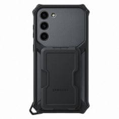 shumee Pancierový kryt so stojanom pre Samsung Galaxy S23+ Rugged Gadget Case, šedý