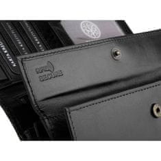 Betlewski Dámska štýlová kožená peňaženka BPD-BF-12 BLACK