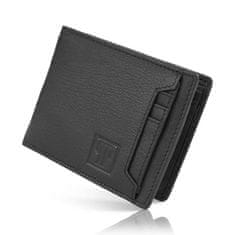 PAOLO PERUZZI Pánska kožená peňaženka T-78-BL BLACK