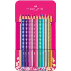 Faber-Castell Pastelky Sparkle set 12 farebný-plech