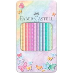 Faber-Castell Pastelky Sparkle set 12 farebný-plech pastelové farby