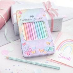 Faber-Castell Pastelky Sparkle set 12 farebný-plech pastelové farby