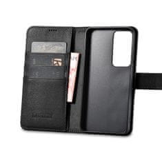 shumee Kožené puzdro na peňaženku pre Samsung Galaxy S23+ Wallet Case, čierne