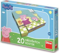 DINO Obrázkové kocky Prasiatko Peppa: Veselý deň, 20 kociek