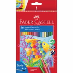 Faber-Castell Pastelky akvarelové set 36 farebné + štetec v pap.krab.