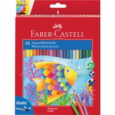 Faber-Castell Pastelky akvarelové set 48 farebné + štetec v pap.krab.
