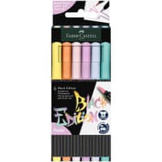 Faber-Castell Popisovače Black Edition set 6 farebné pastelové, hrot B