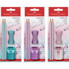 Faber-Castell Grafitová ceruzka Sparkle/ set metallic BL 