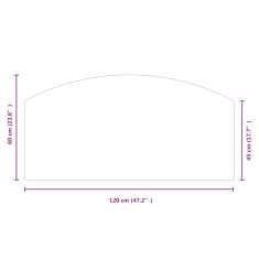 Vidaxl Krbová sklenená doska 120x60 cm