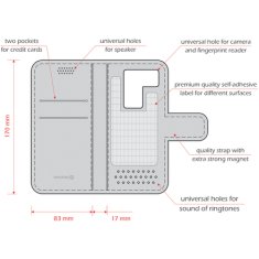 SWISSTEN Pouzdro na mobil libro uni book xxl červené (170 x 83 mm)