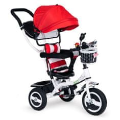 EcoToys JM-066-9L RED Trojkolka s otočným sedadlom červená